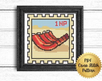Morceau de viande Stamp Stamp Neopets Cross Stitch Pattern