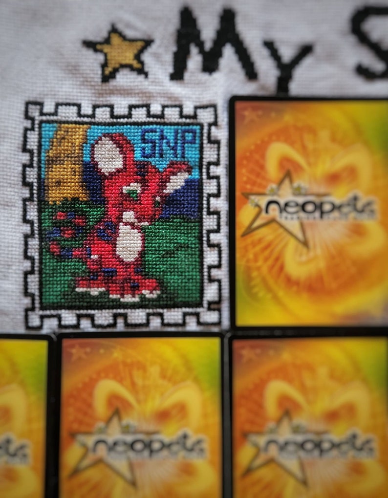 Mystery Island Kougra Stamp Cross Stitch Pattern Etsy