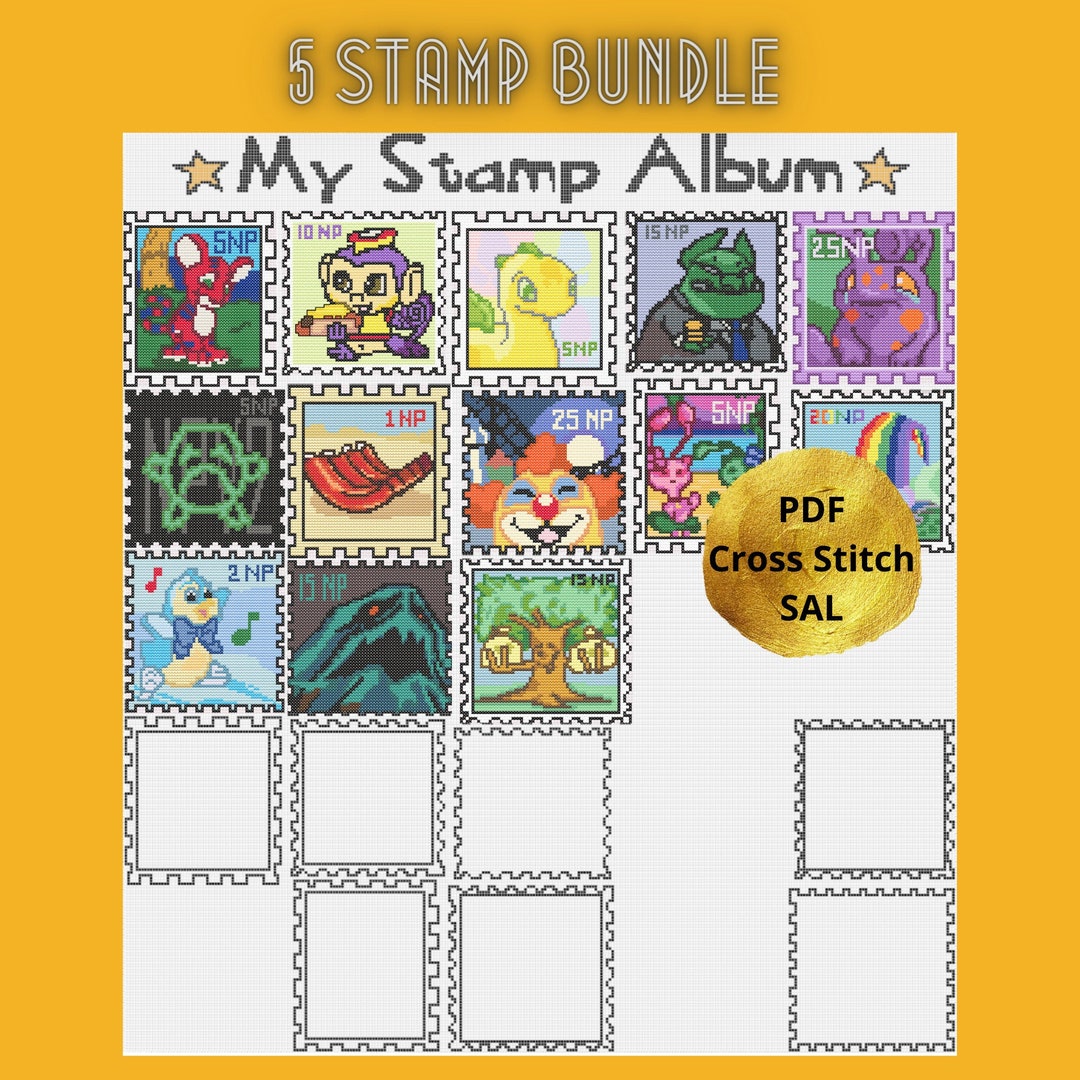 5 Stamp Bundle Neopets Stamps Etsy