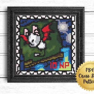 Korbats Lab Stamp Cross Stitch Pattern