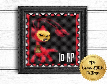 Halloween Aisha Stamp Cross Stitch Pattern