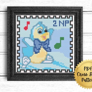 Rink Runner Stamp Cross Stitch Pattern