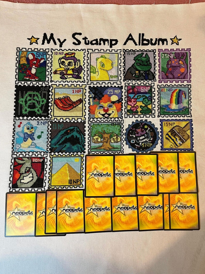 Neopets Stamp Album Cross Stitch Pattern 25 Stamps Etsy UK