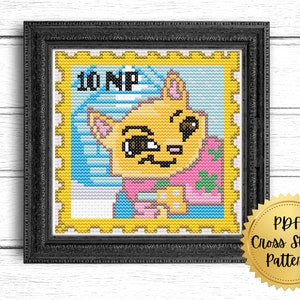 Scratchcard Kiosk Stamp Cross Stitch Pattern