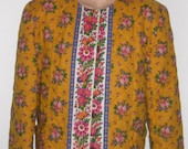 Vintage VERA BRADLEY Retired Very Hard To Find quot Marigold quot Print Quilted Medium Jacket-Fully Lined 2 Front Pockets
