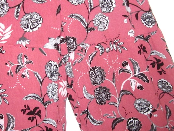 Vintage BoHo 90's Mauve Pink Floral Lounging Pant… - image 8