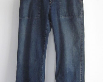 Vintage Calvin Klein Mom Capri Jeans - 80s High Waist Utility Pants Size 6