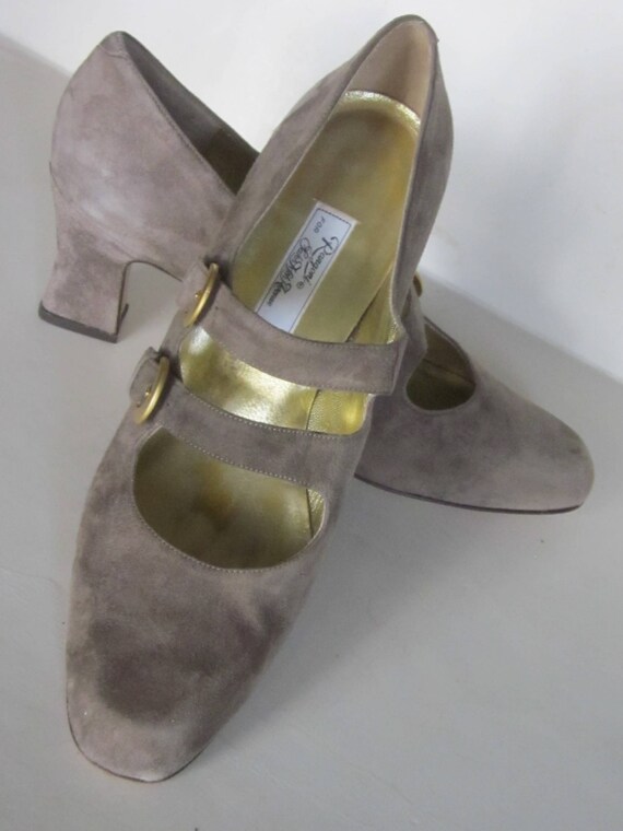 double strap mary jane heels