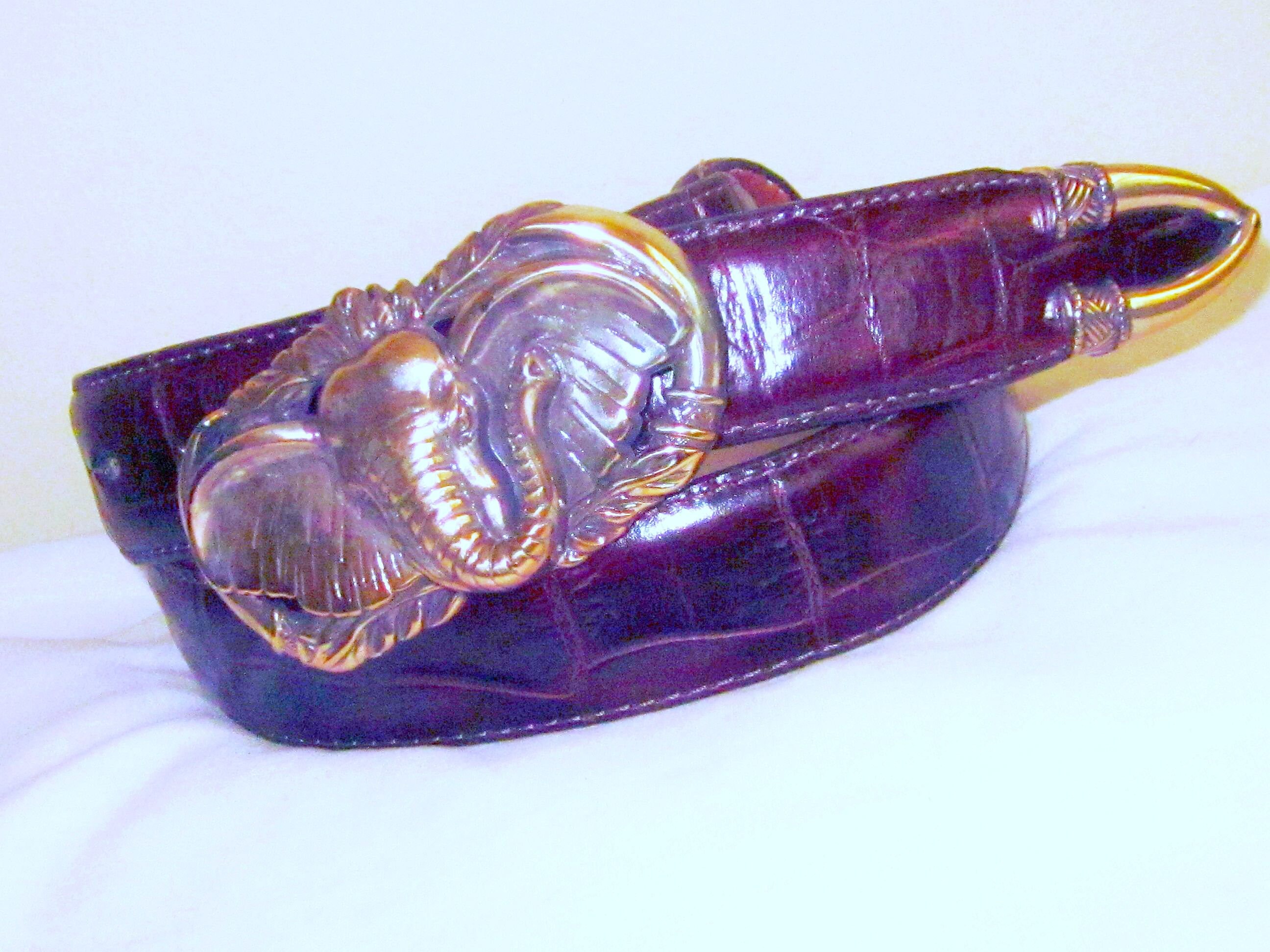 Leather Belt Elephant Brighton Size Small Kenya Guide  main image 2
