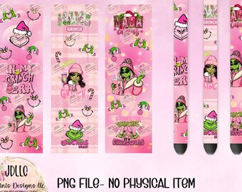 Mean One pink pen wrap PNG files.  3 different wraps-No physical item