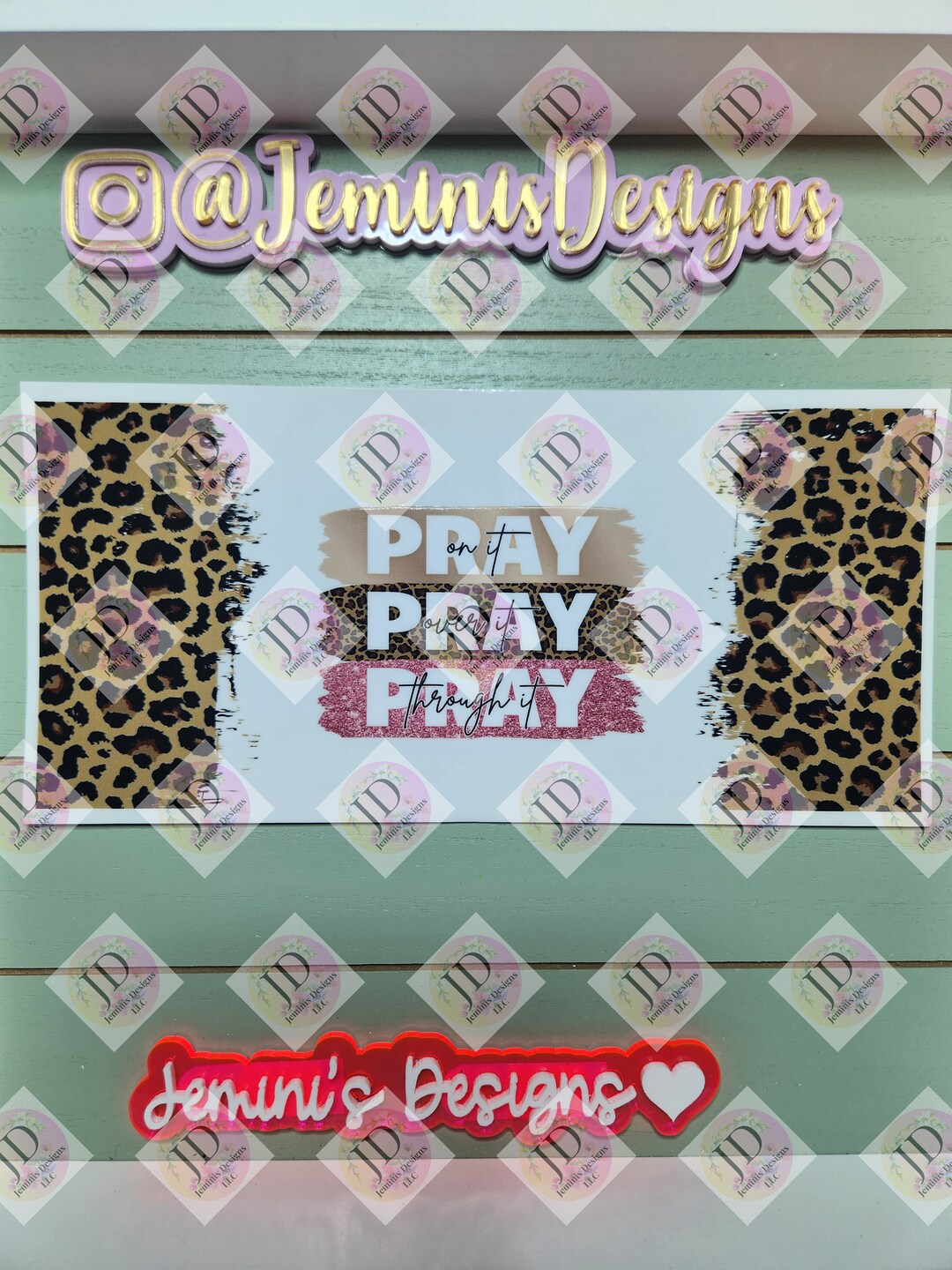 UV DTF 16 Oz Glass Can Ready to Apply| Pray on It, Over It & Through It ...