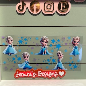 Ready to press|  uvdtf Cartoon Princess uvdtf  | uvdtf wrap | Permanent decal | No heat needed | Waterproof
