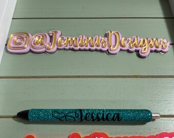 personalized blue-green glitter gel Pen personalized Glitter Gel pen, your name glitter pens, blue green  glitter pens, customized pen
