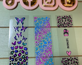Choice of pattern uvdtf Pen wrap,work with most pens, butterfly/ mom life / leopard uvdtf wrap