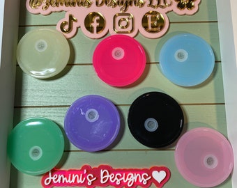 Plastic colored glass can lid, Acrylic glass can lid fits 16oz and 20oz glass cans/ fits most glass cans.