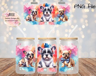 French Bulldog watercolor design/Frenchie dog design/watercolor design.  PNG Digital file sublimation design/ French bulldog sublimation