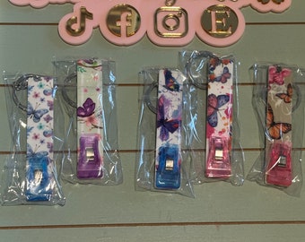 Adorable butterfly card puller, card grabber, card clip, butterfly keychain card puller, atm card puller, card grabbing tool, long nails