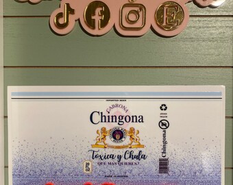 UV DTF  Ready to Apply| cabrona/ blue Chingona Toxica y Chula | uvdtf wrap | Permanent decal | No heat needed | Waterproof materia