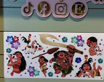 Island princess| Demi God| pig/ rooster /traveler uvdtf  | uvdtf wrap | Permanent decal | No heat needed | Waterproof