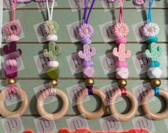Rear view mirror Cactus beaded sunflower dangle/aromatherapy ring beaded dangle/beaded air freshener/beaded mirror charm