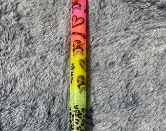 Mom Life Glitter Pens, Glitter Gel Pens- mom life glitter pen, glitter rainbow pens