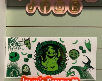 Green Boogie man| Halloween | uvdtf wrap | Permanent decal | No heat needed | Waterproof