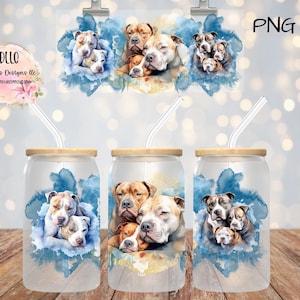 pitbull watercolor design/pitbull dog design/watercolor design.  PNG Digital file sublimation design/ pitbull sublimation