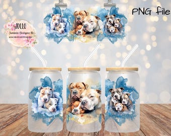 pitbull watercolor design/pitbull dog design/watercolor design.  PNG Digital file sublimation design/ pitbull sublimation