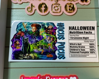 UV DTF 16 or 20 oz Glass can Ready to press|  Sanderson sisters / Hocus pocus | uvdtf wrap | Permanent decal | No heat needed | Waterproof