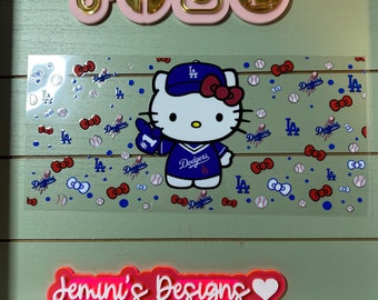 kitty uvdtf cup wrap/ ready to press/ no heat needef/ waterproof.  Will fit 16 or 20 oz glass cans
