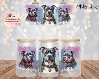 pitbull watercolor design/pitbull dog design/watercolor design.  PNG Digital file sublimation design/ pitbull sublimation