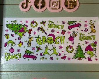 UV DTF Ready to press|  Mean one/ heart hands| Pink mean one / car/ Cindy who | uvdtf wrap | Permanent decal | No heat needed | Waterproof
