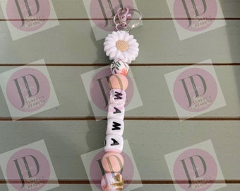 Ready to Ship Adorable Sunflower beaded Keychain/beaded Keychain & Sunflower dangle Keychain