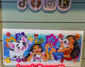 Island princess| pig/ rooster /traveler uvdtf  | uvdtf wrap | Permanent decal | No heat needed | Waterproof