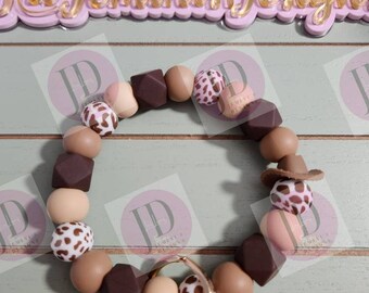 Beaded Bangle Cowboy hat brown Keychain/beaded Bangle for her/brown cowboy wristlet Bangle bracelet