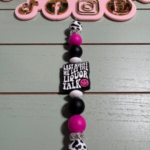 Tumbler charm accessory, tumbler bead charm, beaded tumbler charm, tumbler handle charm, tumbler cup charm