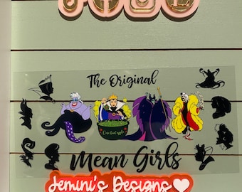 UVDTF Original mean girls villainess fits 16oz or 20oz  uvdtf cup wrap ready to press/ queens  | uvdtf cup wrap/ no heat / waterproo