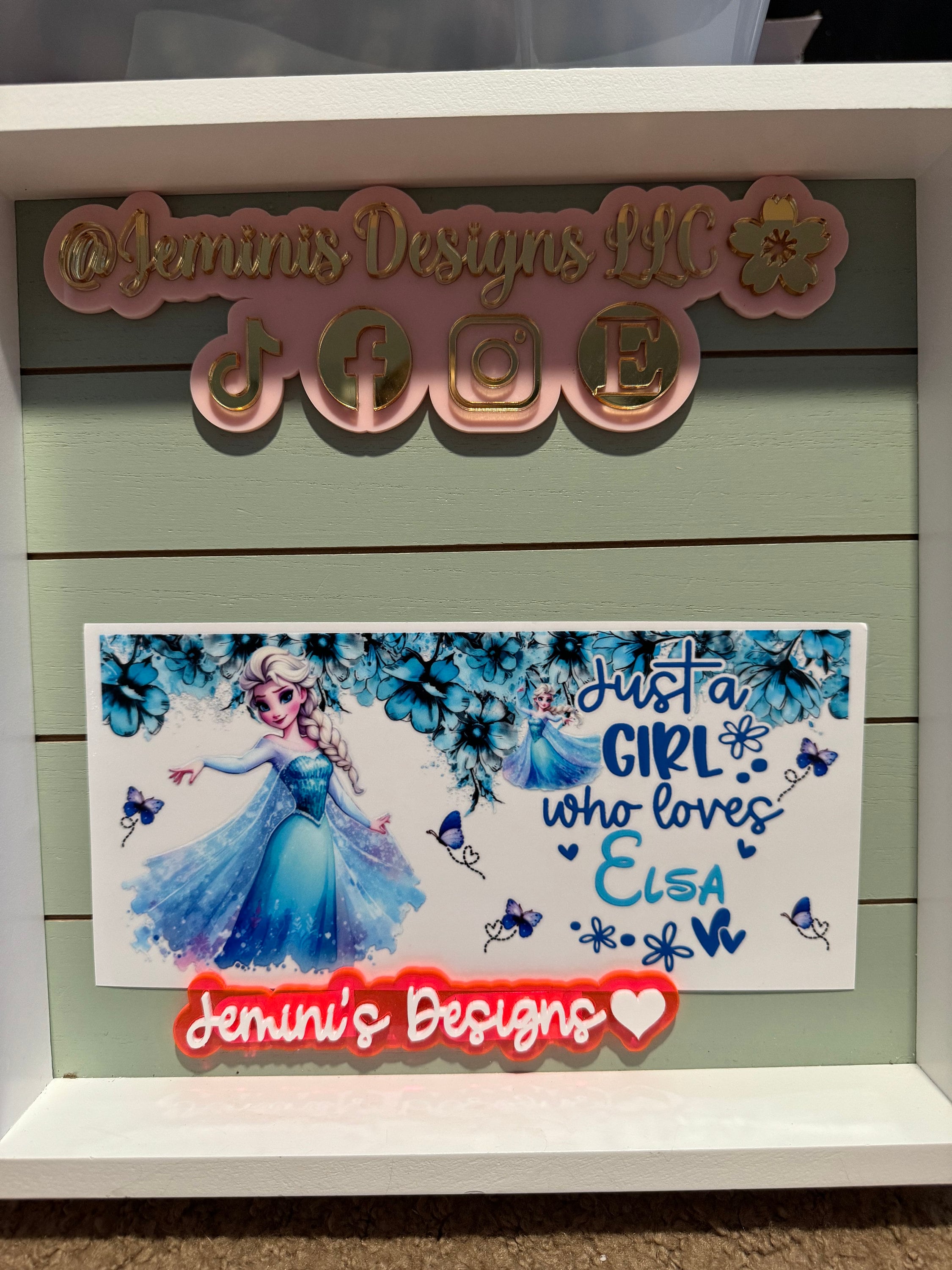 UV DTF Ready to press|  Cartoon Freeze Princess /just a girl who loves uvdtf  | uvdtf wrap | Permanent decal | No heat needed | Waterproof