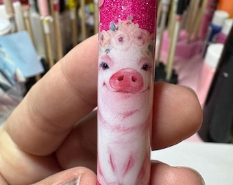 Glitter Gel Character pens pig, cute pink pig pen, glitter pig pen