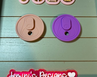 Silicone glass can soda can replica lid, sealable can lid with twist top closure/leak resistant