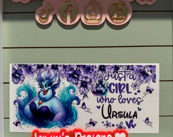 UV DTF  Ready to press| Sea witch/ just a girl who loves/ Evil octopus witch| uvdtf wrap | Permanent decal | No heat needed | Waterproof