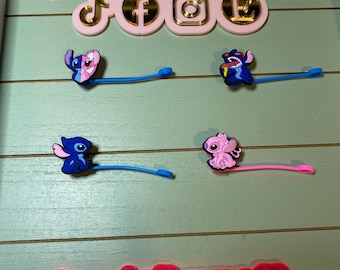 Straw topper Pink or blue alien design Straw tip cover compatible with most standard straw’s including Stanley
