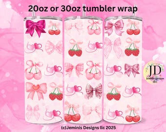 Bows coquette PNG file design for tumbler sublimation.  File can be sized to fit your needs.  Will fit 20 or 300z tumblers. Bows PNG Digital