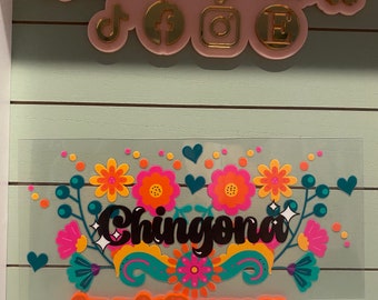 UV DTF Ready to Apply| Chingona floral wrap vibrant colors | uvdtf wrap | Permanent decal | No heat needed | Waterproof materia