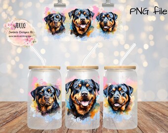 Rottweiler watercolor design/Rottweiler dog design/watercolor design.  PNG Digital file sublimation design/ Rottweiler sublimation