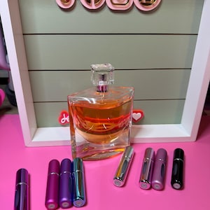 Mini perfume atomizer/ perfume bottle for travel/ purse/backpack or pocket.  5ml aluminum perfume bottle/ mini perfume bottle