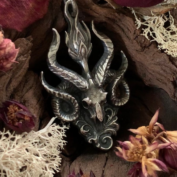 Baphomet Eternal Sterling Silver Gothic Pendant- Preorder