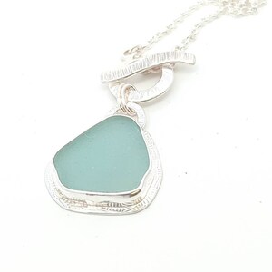 Sea glass necklace. Sterling silver necklace. Bezel sea glass. Maine jewelry. Sea glass pendant. Sea glass jewelry. Beach glass necklace