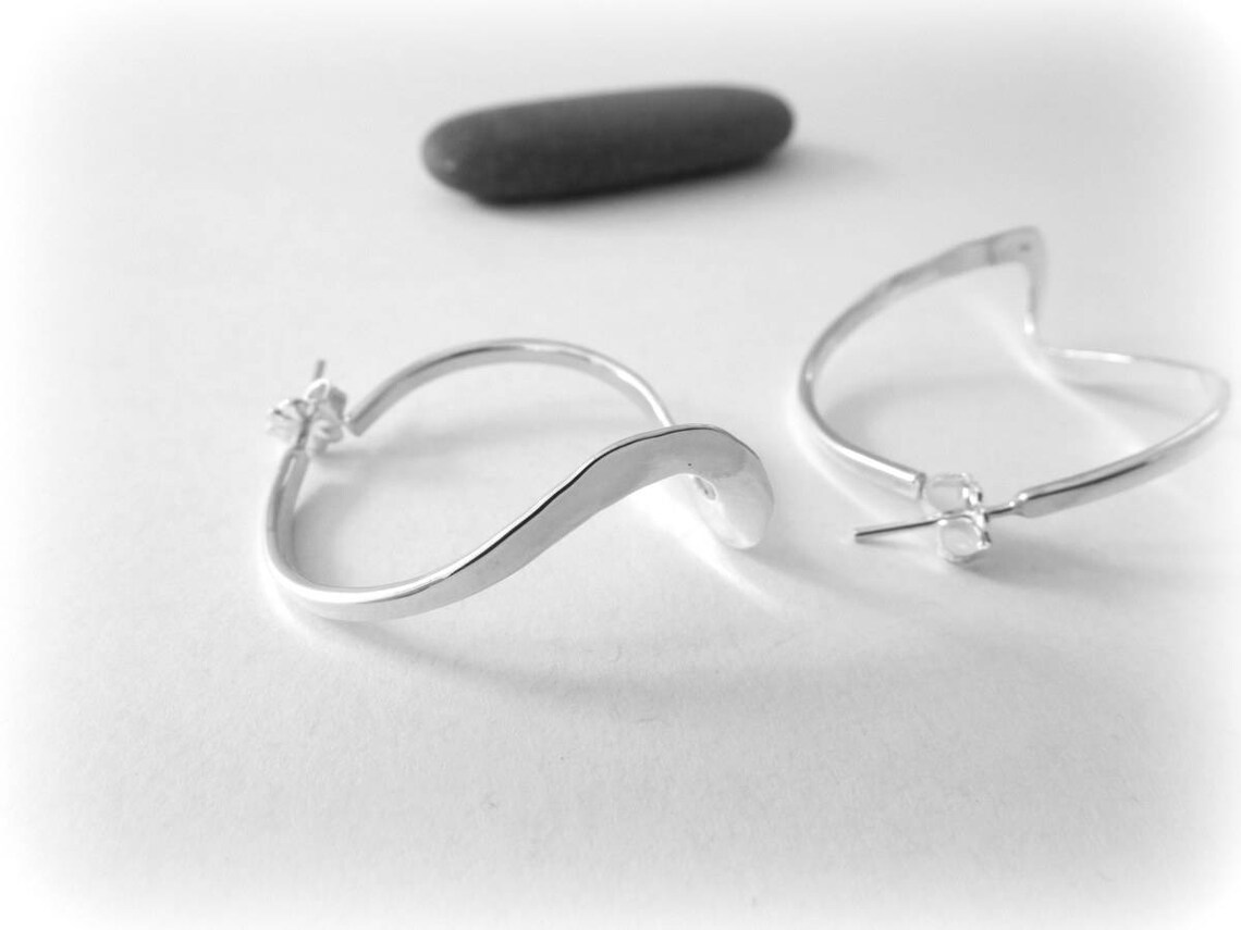 Sterling Silver Earrings. Silver Hoops. Silver Hoop Earrings. Etsy