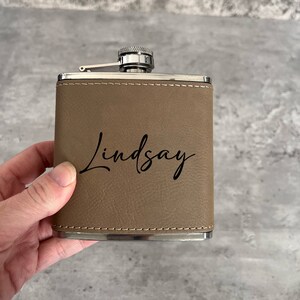 Personalized Flask, Flask Gift For Men, Groomsmen Gifts, Dad Gifts, Custom Flask, Engraved Leather Flask, Bachelor Party Gifts